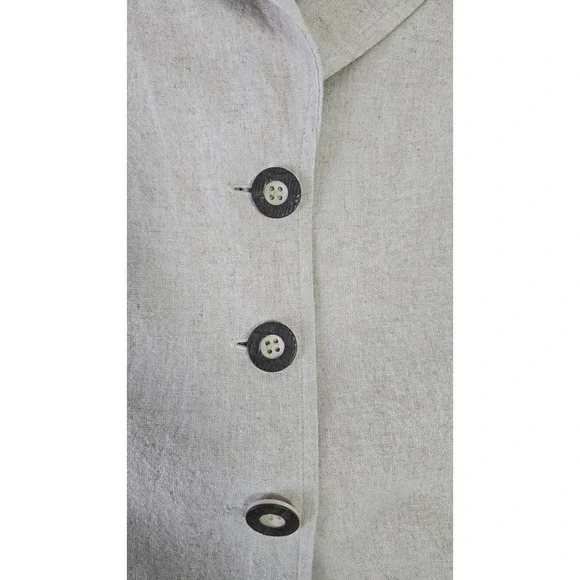 Vtg R&K Originals Women Sz 8 Shift Dress Maxi w/Linen Jacket Black Beige Floral - Picture 10 of 11